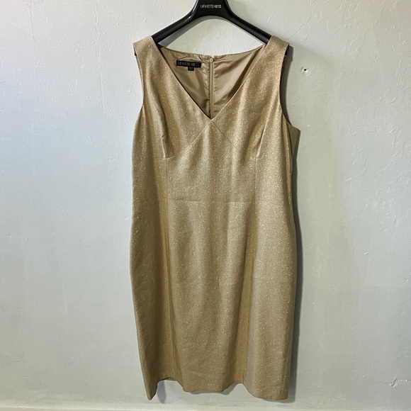 Glamorous Gold Lafayette 148! Sleeveless Dress - Picture 4 of 10